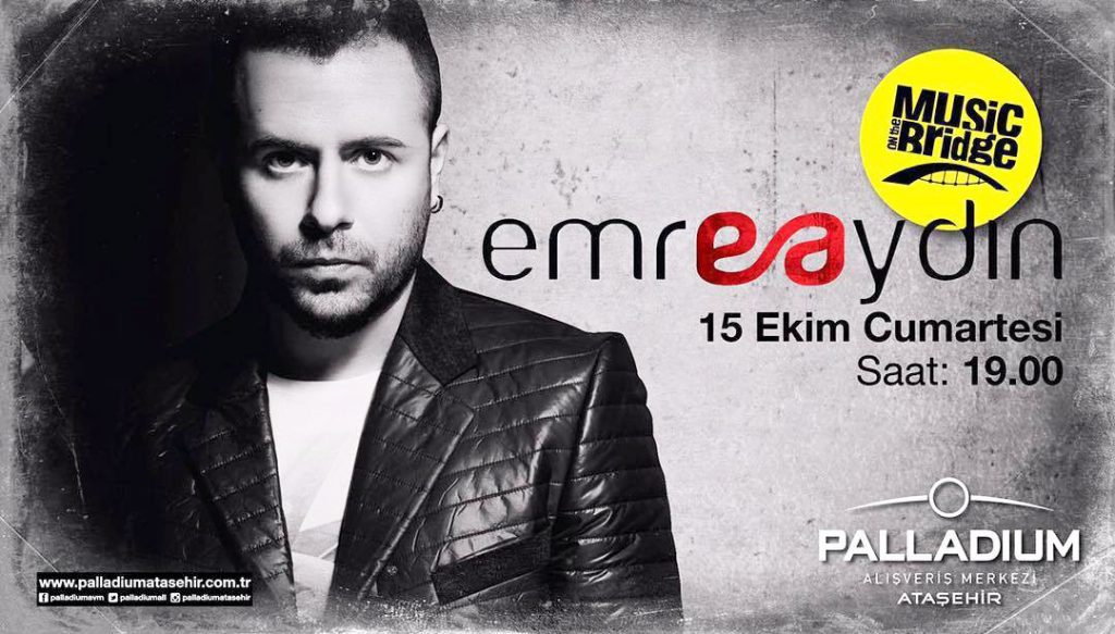 15 Ekim Cumartesi günü Palladium'da hayranları ile buluşacak olan Emre Aydın, "Eylül Geldi Sonra" albümünde yer alan "Buralar Yalan" isimli şarkısı ile listelerin üst sıralarında yer almayı sürdürüyor... 